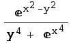 ^(x^2 - y^2)/(y^4 + ^x^4)