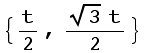 {t/2, (3^(1/2) t)/2}