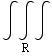 Underscript[∫∫∫, R]