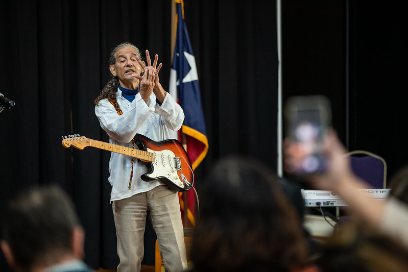 Daniel Llanes performs at National Day of Racial Healing.