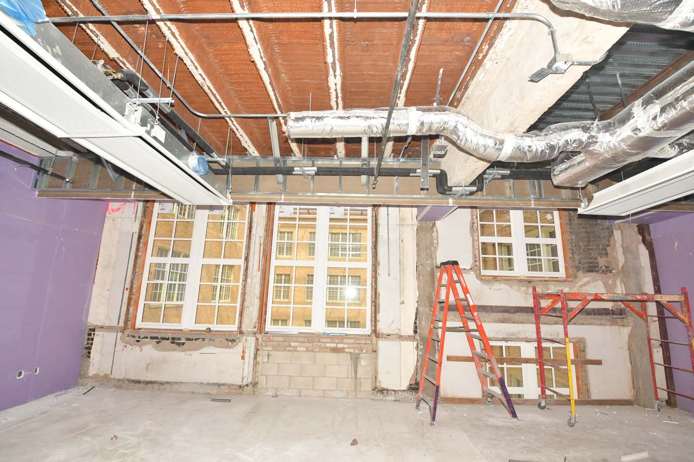 Rio Grande Campus Large classroom looking into atrium