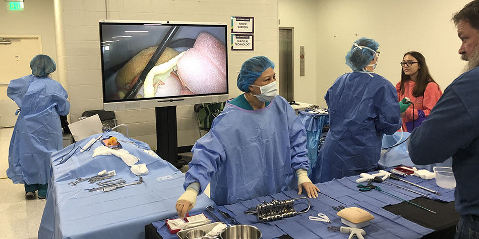 A medical procedure demonstration at ACC Fest 2019.